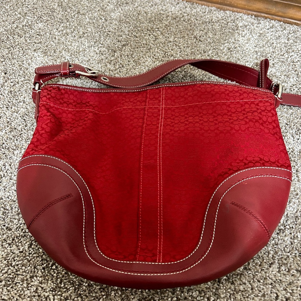 Coach signature purse RED